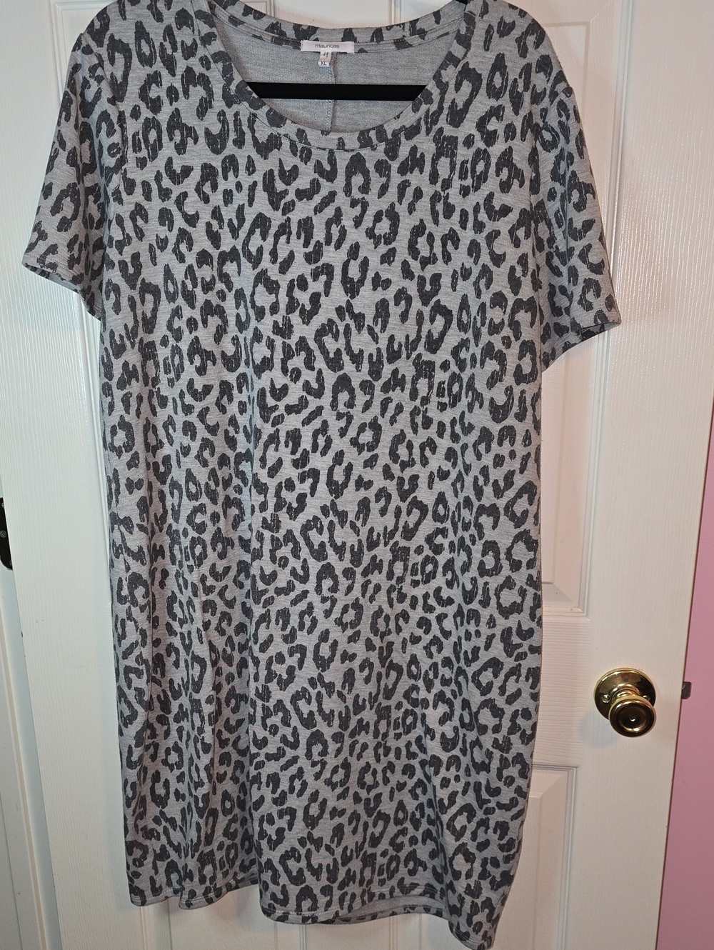 Maurices Black and Gray Leopard Print Top